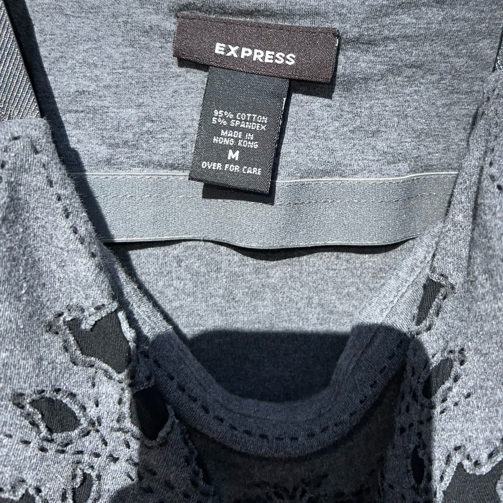 Express black and gray crop Cami bra tank - Picture 4 of 5